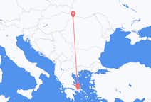 Vluchten van Satu Mare, Roemenië naar Athene, Griekenland