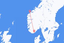 Flug frá Álasundi, Noregi til Kristjánssands, Noregi