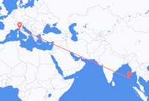 Flights from Port Blair, India to Pisa, Italy