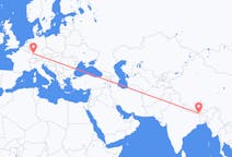 Flyreiser fra Bhadrapur, Mechi, Nepal til Karlsruhe, Tyskland