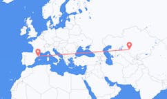Flyreiser fra Kyzylorda, Kasakhstan til Barcelona, Spania