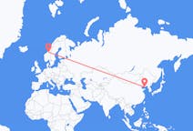 Flights from Dalian, China to Trondheim, Norway