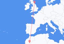 出发地 摩洛哥出发地 扎戈拉前往英格兰的Durham的航班