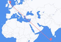 Flights from Gan, Maldives to Newcastle upon Tyne, the United Kingdom