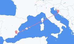 西班牙出发地 穆尔西亚飞往西班牙目的地 扎達爾的航班