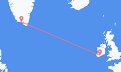 Vluchten van Cork, Ierland naar Qaqortoq, Groenland