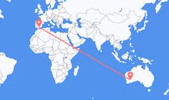 Vluchten van Kalgoorlie, Australië naar Granada, Spanje