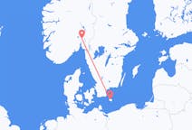 ノルウェーのから オスロ、デンマークのへ ボーンホルム島フライト