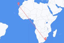 Flyg från Margate, KwaZulu-Natal, Sydafrika till Santa Cruz de Tenerife, Spanien