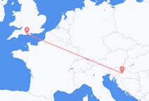 Flyg från Bournemouth, England till Zagreb, Kroatien