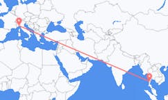 Flights from Bokpyin, Myanmar (Burma) to Genoa, Italy