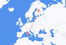 Flyrejser fra Kuopio, Finland til Cagliari, Italien