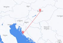 Flights from Zadar in Croatia to Budapest in Hungary