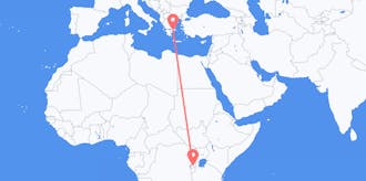 Flights from Rwanda to Greece