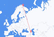 Vluchten van Gəncə, Azerbeidzjan naar Kirkenes, Noorwegen