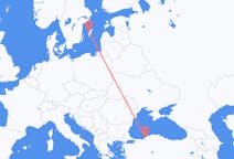 Lennot Visbystä, Ruotsi Zonguldakille, Turkki