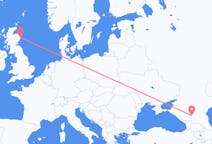 Flyreiser fra Mineralnye Vody, Russland til Aberdeen, Skottland