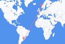 Flyg från Montevideo, Uruguay till Bergen, Norge