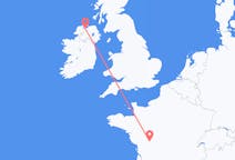Flug frá Derry, Norður-Írlandi til Poitiers, Frakklandi