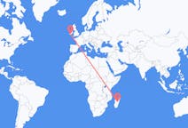 Vols d'Antananarivo, Madagascar à Liège, Irlande