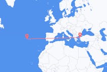 Flights from Horta, Azores, Portugal to Edremit, Turkey