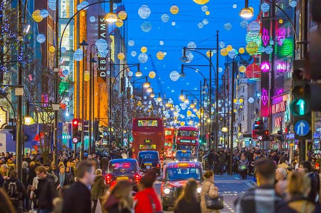 Visite à pied des lumières de Noël à Londres pour enfants et familles