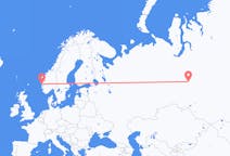 Flyg från Nizjnevartovsk till Bergen