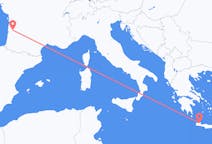 Flyreiser fra Khania, Hellas til Bordeaux, Frankrike