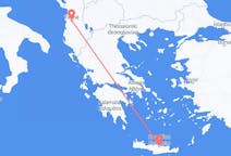 アルバニアのから ティラナ、ギリシャのへ イラクリオンフライト