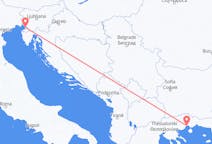 Flug frá Kavala, Grikklandi til Trieste, Ítalíu