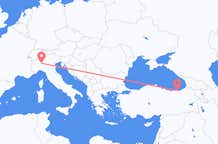 Flights from Trabzon to Milan