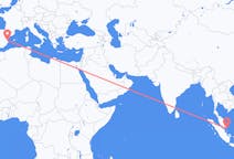 Flyreiser fra Tanjung Pinang, Indonesia til Valencia, Spania