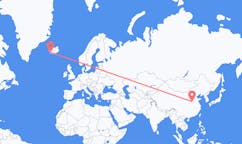 Lennot Zhengzhousta (Kiina) Reykjavíkiin (Islanti)