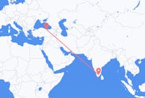 인도 마두라이에서 출발해 터키 오르두에게(으)로 가는 항공편