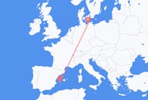 Vluchten van Rostock, Duitsland naar Ibiza, Spanje