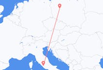 Vluchten van Rome, Italië naar Poznań, Polen