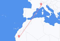 Loty z Atar, Mauretania do Turynu, Włochy