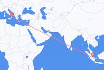 인도네시아 잠비시티에서 출발해 이탈리아 라메지아 테르메에게(으)로 가는 항공편