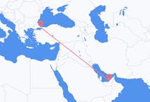 Flyrejser fra Abu Dhabi, De Forenede Arabiske Emirater til Istanbul, Tyrkiet