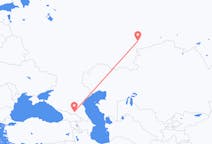 Flyg från Vladikavkaz till Tjeljabinsk
