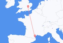 Flyrejser fra Perpignan, Frankrig til London, England