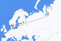 Flyg från Novyj Urengoj till Köpenhamn