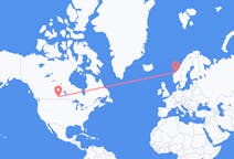 Flyg från Regina, Saskatchewan till Kristiansund