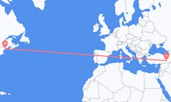 Flyreiser fra Rockland, USA til Diyarbakir, Tyrkia
