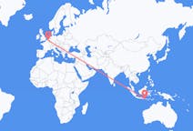 Flyreiser fra Praya, Lombok, Indonesia til Brussel, Belgia