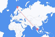 Flyrejser fra Kuala Lumpur, Malaysia til Kiruna, Sverige