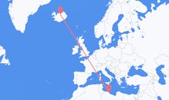 Flights from Misurata, Libya to Akureyri, Iceland