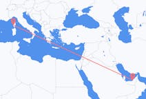 Loty z Abu Zabi, Zjednoczone Emiraty Arabskie do Ajaccio, Francja