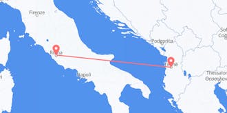 Flyg från Albanien till Italien