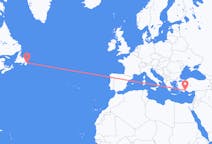 Flyrejser fra St. John s til Antalya